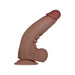 9 - inch Evolved Real Skin Flesh Brown Large Penis Dildo With Suction Cup - Peaches and Screams