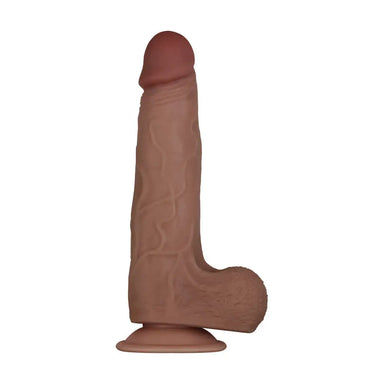 9-inch Evolved Real Skin Flesh Brown Large Penis Dildo With Suction Cup - Peaches and Screams