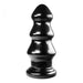 9-inch Mister b Black Large Ribbed Anal Butt Plug - Peaches and Screams