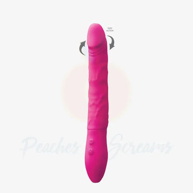 9 - inch Ns Novelties Silicone Pink Rechargeable Rotating Vibrator - Peaches and Screams