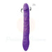 9 - inch Ns Novelties Silicone Purple Rechargeable Rotating Penis Vibrator - Peaches and Screams