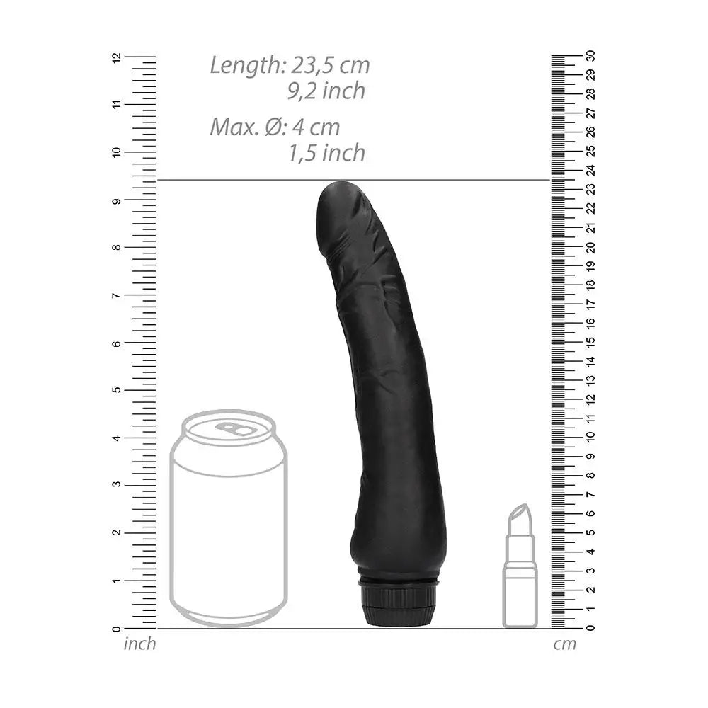 9-inch Shots Black Multi-speed Realistic G-spot Vibrator - Peaches and Screams