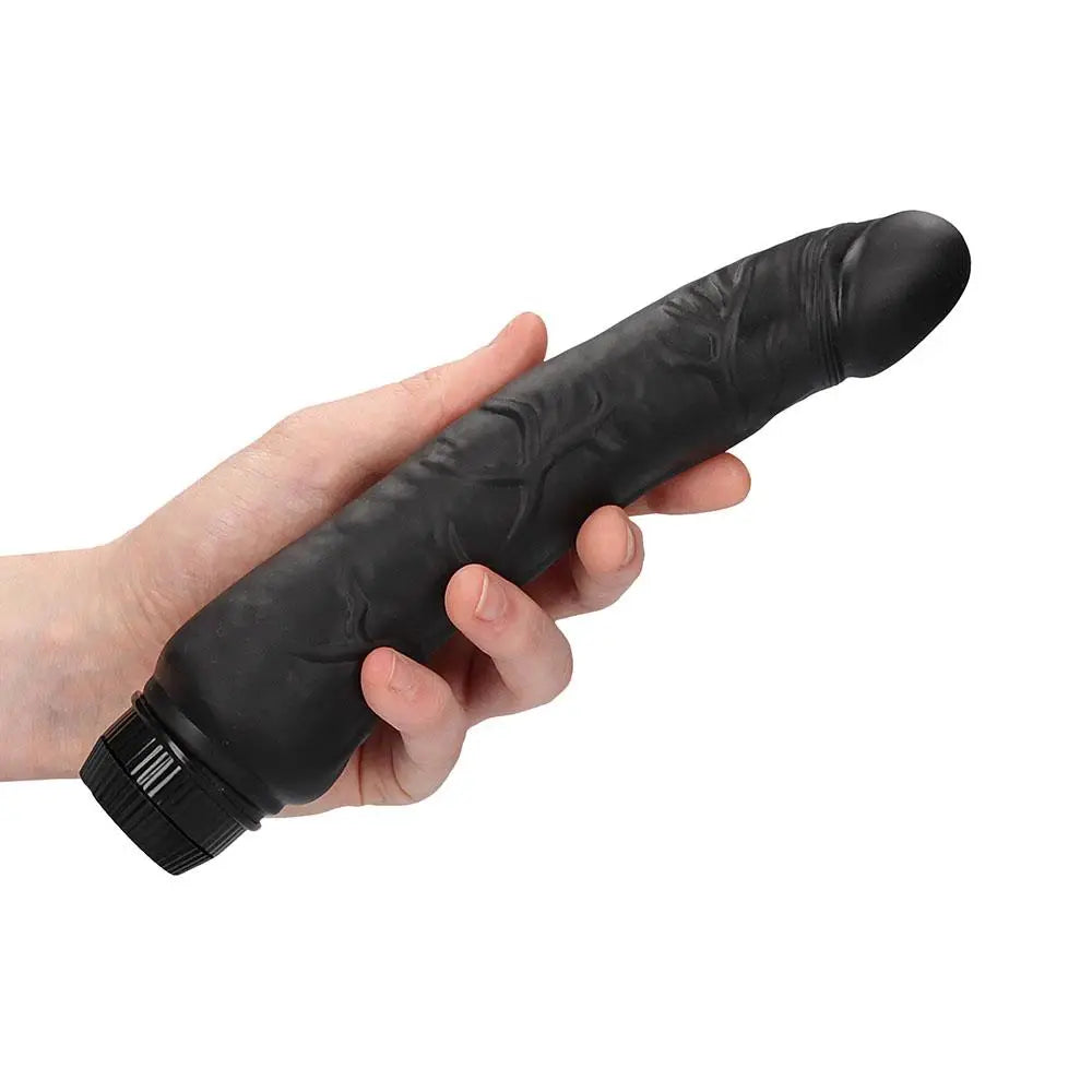 9-inch Shots Black Multi-speed Realistic G-spot Vibrator - Peaches and Screams