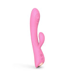 9 inch silicone pink extra powerful rechargeable rabbit vibrator - peaches and screams