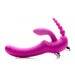 9 - inch Silicone Pink Vibrating Strapless Strap - on For Lesbian Couples - Peaches and Screams