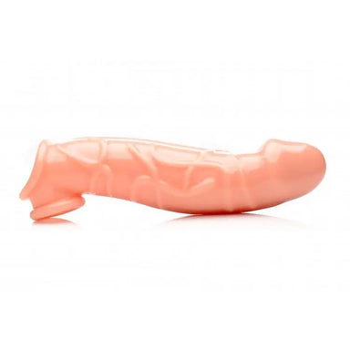 9-inch Size Matters Flesh Pink Penis Sleeve With Vein Details - Peaches and Screams