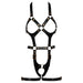 Bad Kitty Leather Black Body Harness With Buckle - Peaches and Screams