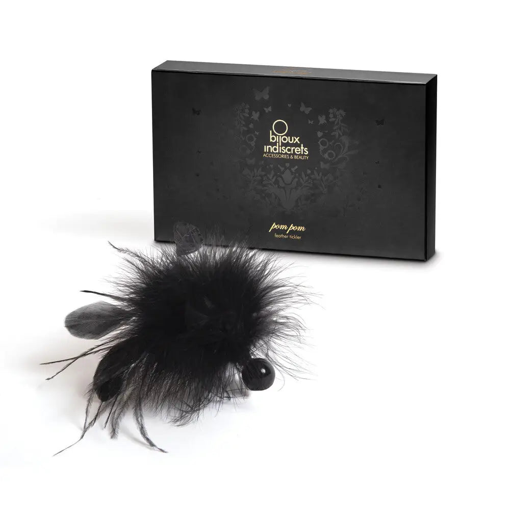 Bijoux Indiscrets Pom Pom Black Feather Tickler - Peaches and Screams