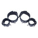 Black Bondage Arm To Forearm Leather Shackles For Kinky Couples - Peaches and Screams