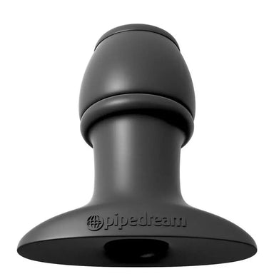 Black Dual-purpose Wide-tunnel Hollow Butt Plug With Flared Base - Peaches and Screams