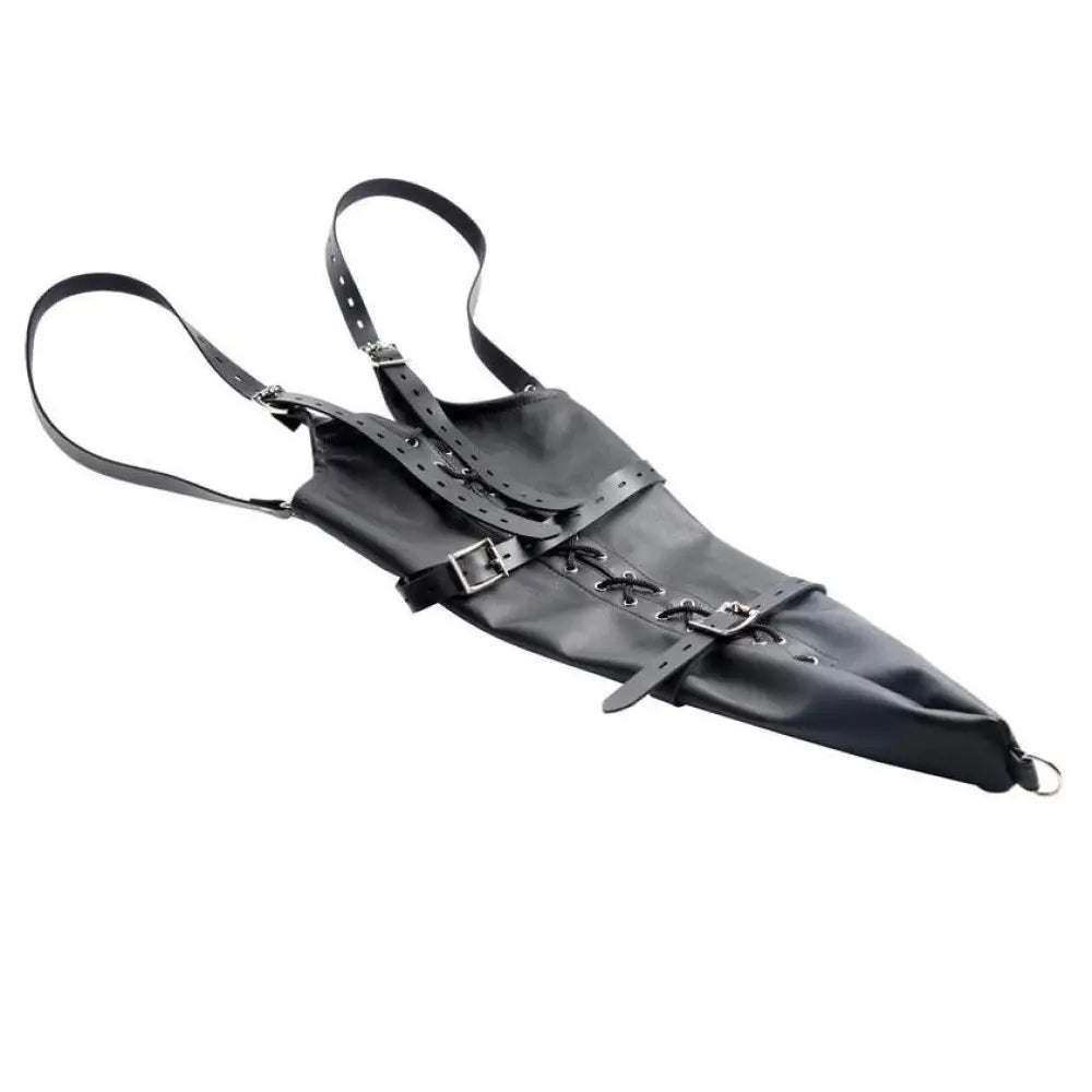 Black Full-sleeve Arm Binder Bondage Restraint with d Ring - Peaches and Screams