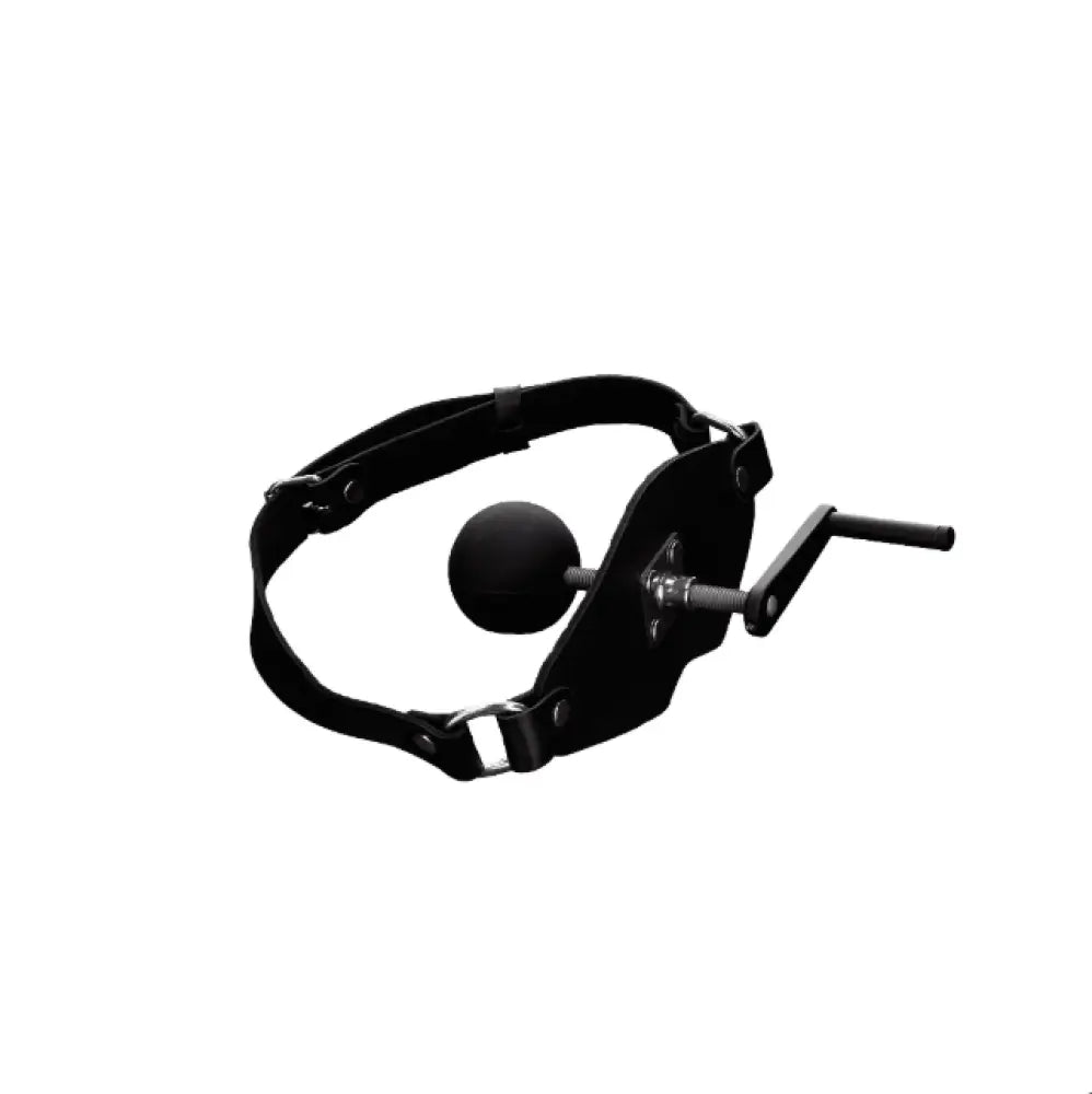 Black Killer Leather Bondage Mouth Gag with Buckles - Peaches and Screams