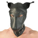 Black Leather Dog-shaped Hood And Ring With Studs - Peaches Screams