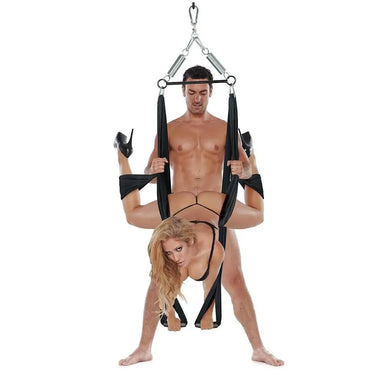 Black Luxury Bondage Yoga Pleasure Swing For Bdsm Couples - Peaches and Screams