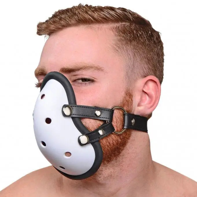 Black Musk Athletic Cup Muzzle With Adjustable Straps - Peaches and Screams