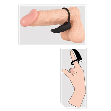 Black Velvets Multi-purpose Vibrating Cock Ring With Clit Stim - Peaches and Screams