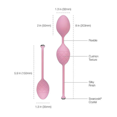 Bms Enterprises Silicone Pink Frisky Pleasure Balls For Her - Peaches and Screams