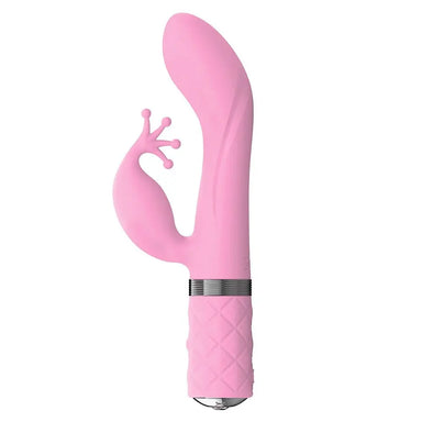 Bms Enterprises Silicone Rechargeable Pink Rabbit Vibrator With Travel Lock - Peaches and Screams
