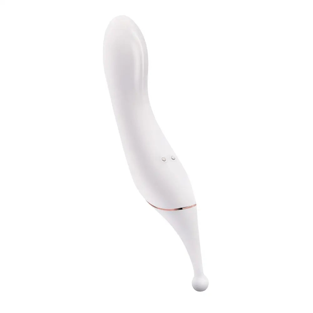 Bodywand Silicone While Dual Rechargeable Clit Stimulator - Peaches and Screams