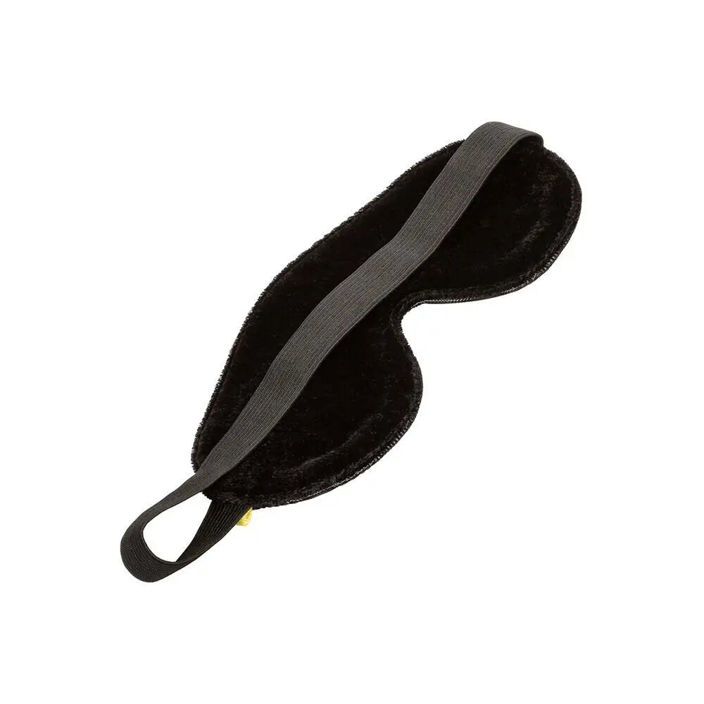California Exotic Black Faux Leather Blackout Eye Mask For Bdsm Couples - Peaches and Screams