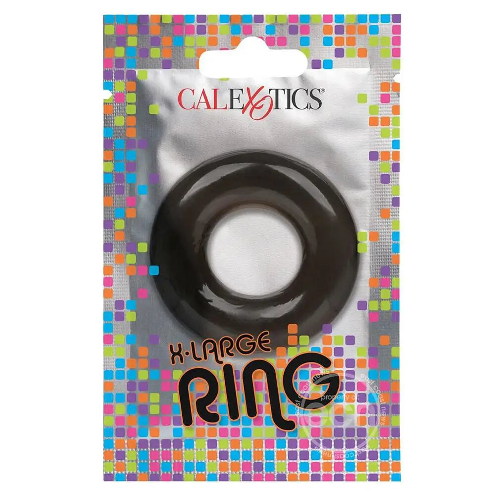 California Exotic Black Stretchy Extra Large Cock Ring For Him - Peaches and Screams