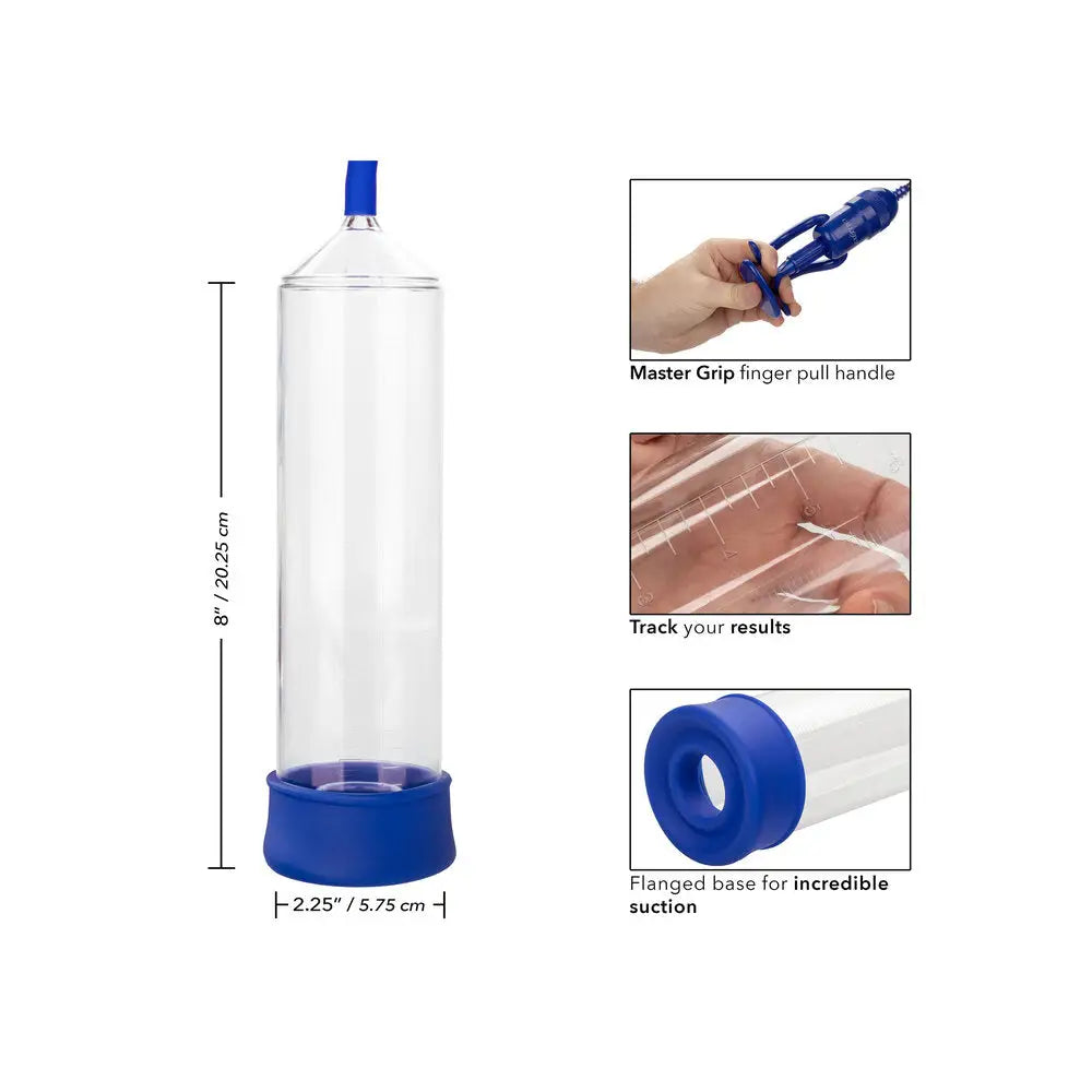 California exotic blue stahard male penis pump - peaches and screams