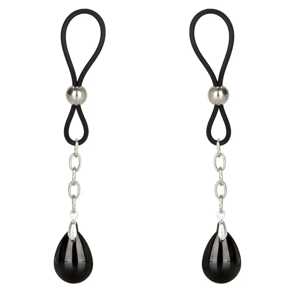 California exotic silicone adjustable weighted nipple clamps - peaches and screams