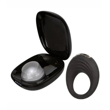 California Exotic Silicone Black Rechargeable Vibrating Cock Ring - Peaches and Screams