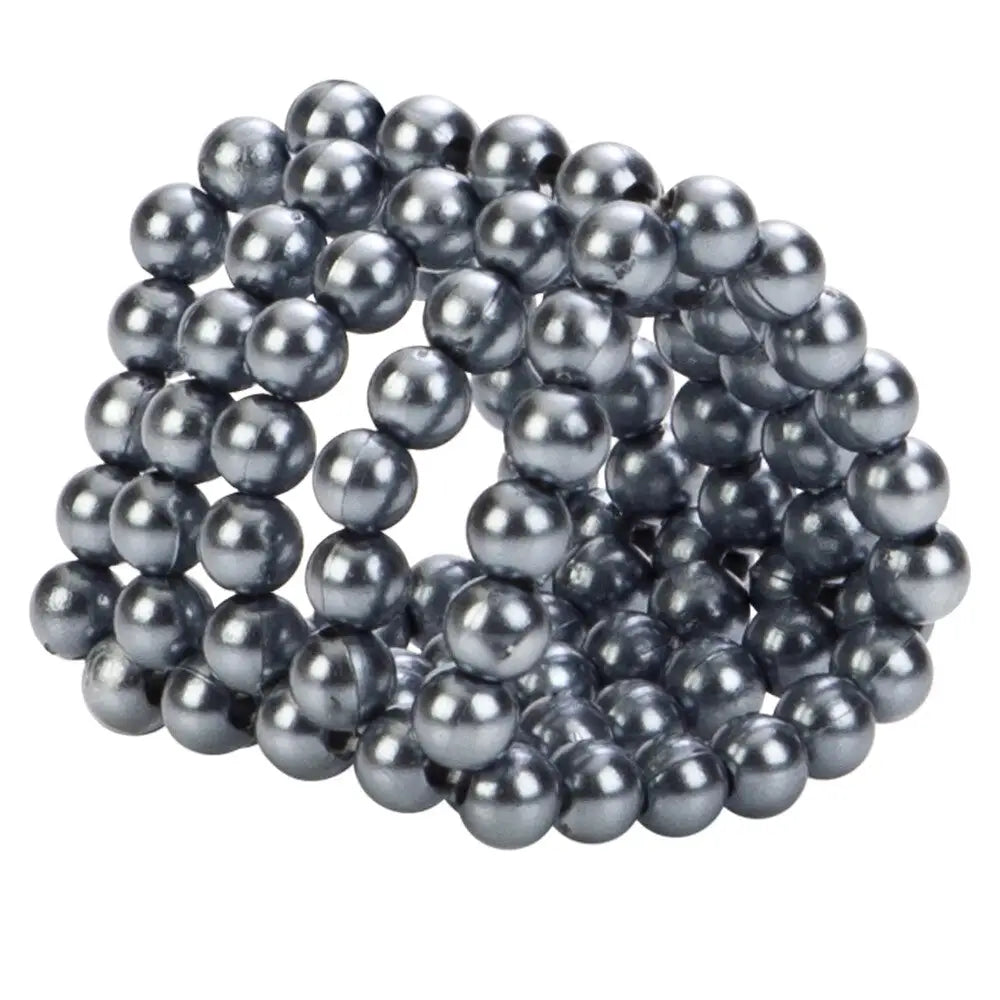 California Exotic Ultimate Silver Stroker Beads Cock Ring For Men - Peaches and Screams