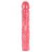 Classic 10-inch Large Pink Textured Realistic Jelly Penis Dildo - Peaches and Screams