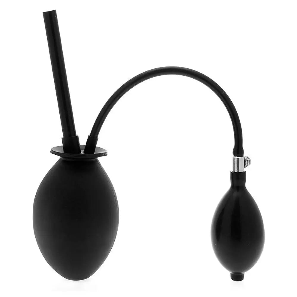 Clean Stream Classic Black Inflatable Anal Balloon Butt Plug Douche - Peaches and Screams