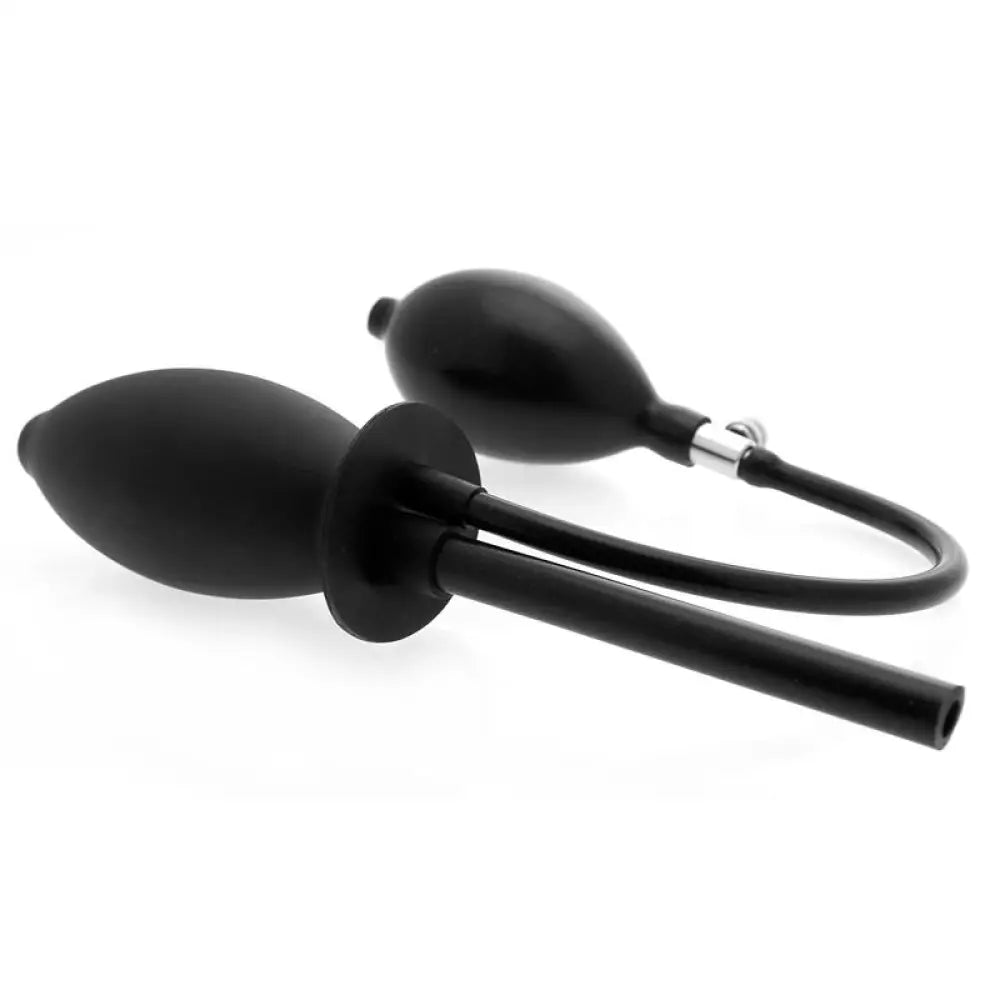 Clean Stream Classic Black Inflatable Anal Balloon Butt Plug Douche - Peaches and Screams