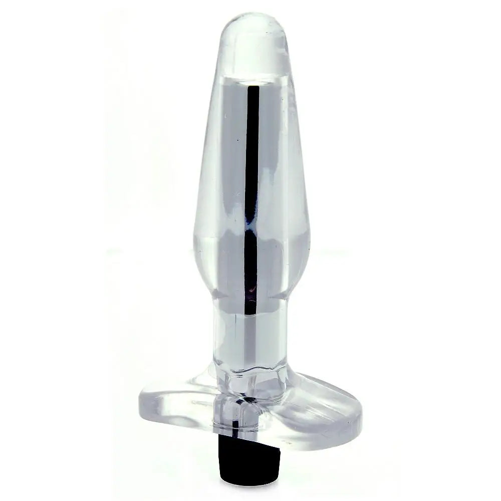 Clear Waterproof Multi - speed Vibrating Jelly Anal Butt Plug - Peaches and Screams