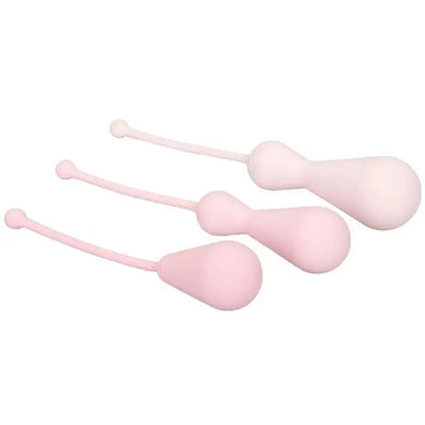 Colt 3 - piece Inspire Weighted Silicone Kegel Kit With Retrieval Cords - Peaches and Screams