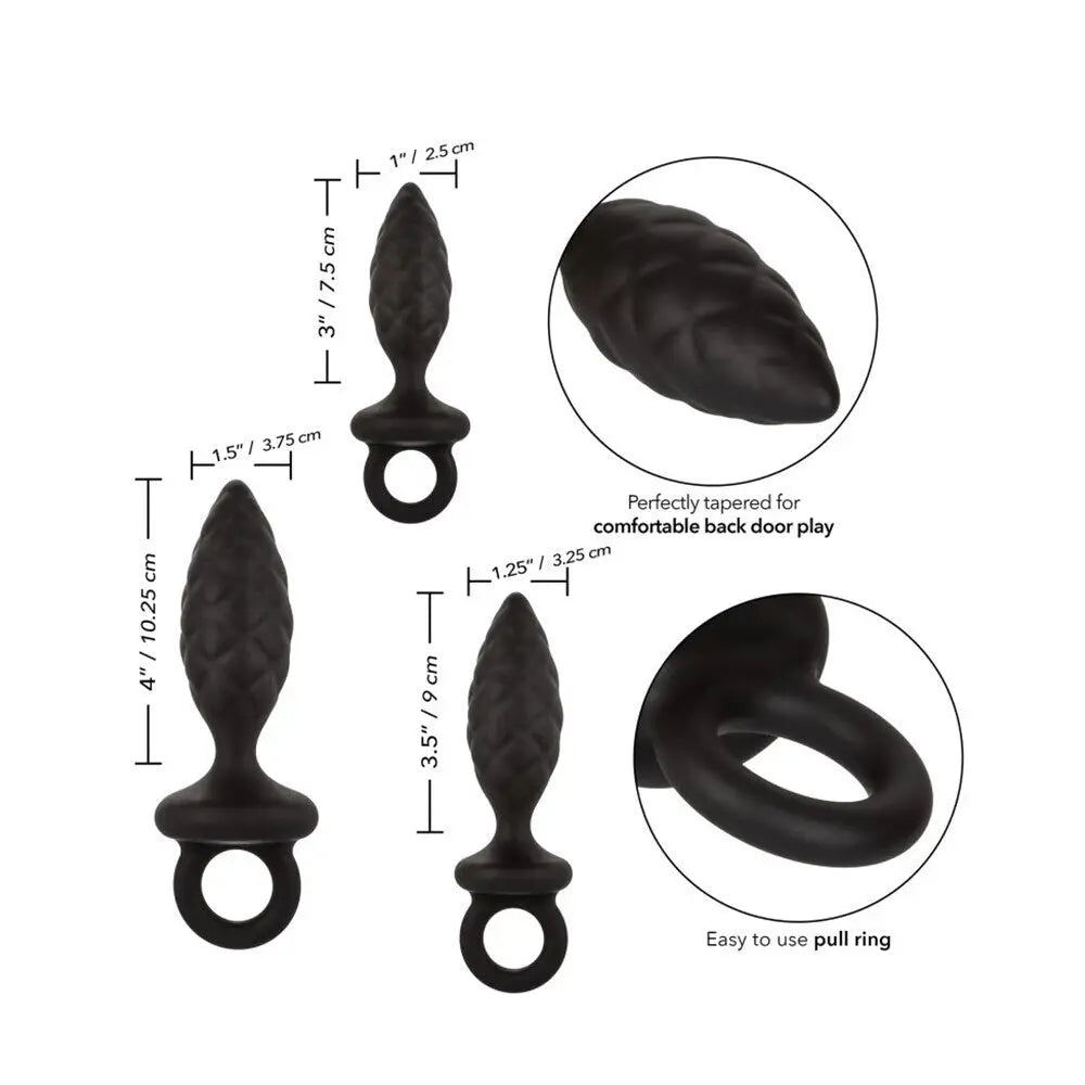 Colt Silicone Black 3 Piece Anal Probe Kit - Peaches and Screams