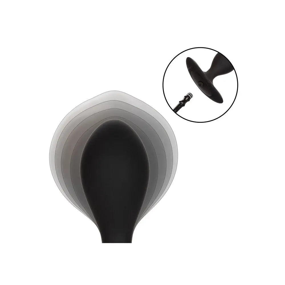 Colt silicone black weighted plumper inflatable butt plug - peaches and screams