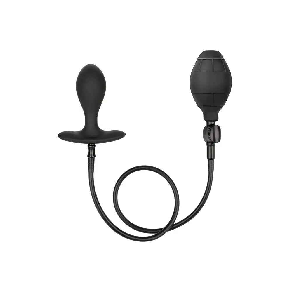 Colt silicone black weighted plumper inflatable butt plug - peaches and screams