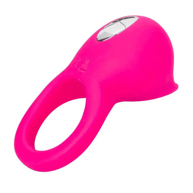 Colt Silicone Pink Rechargeable Stretchy Vibrating Cock Ring With Clit Stim - Peaches and Screams