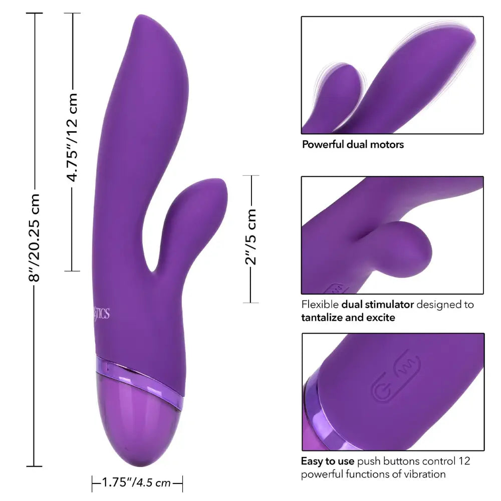 Colt Silicone Purple Rechargeable Rabbit Vibrator for Women - Peaches and Screams