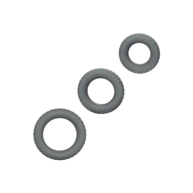 Colt Silicone Stretchy Grey Ultra Soft Cock Ring Set - Peaches and Screams