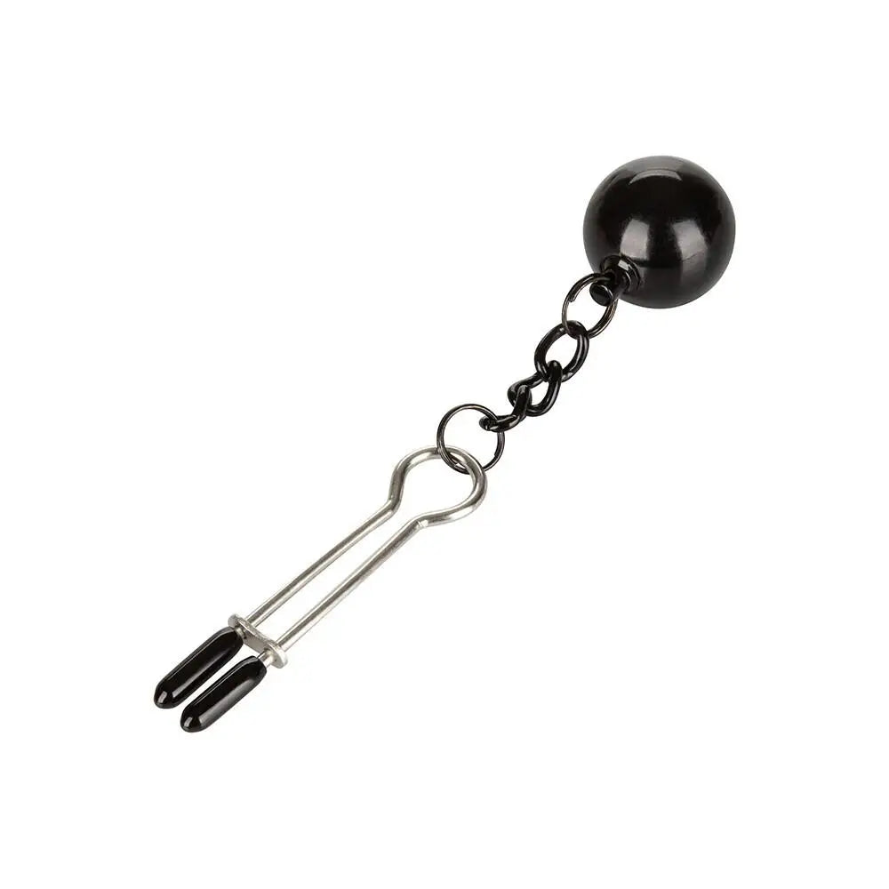 Colt stainless steel silver weighted tweezer nipple clamps - peaches and screams