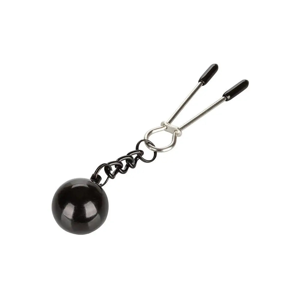 Colt stainless steel silver weighted tweezer nipple clamps - peaches and screams