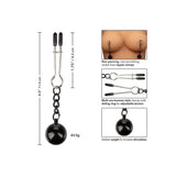 Colt stainless steel silver weighted tweezer nipple clamps - peaches and screams