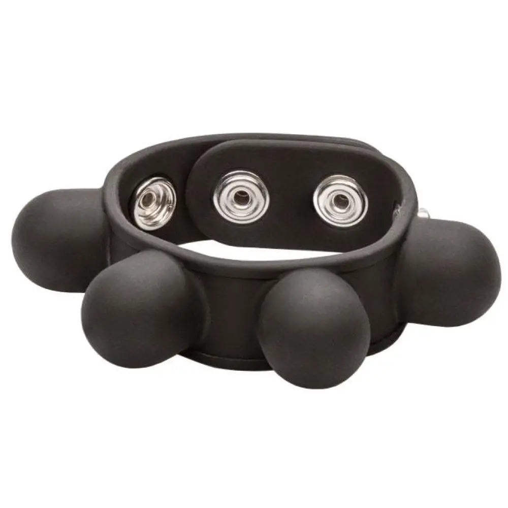 Colt stretchy black weighted ball stretcher cock ring - peaches and screams