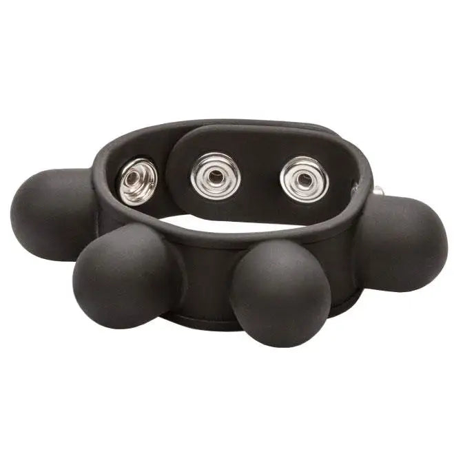 Colt Stretchy Black Weighted Ball Stretcher Cock Ring - Peaches and Screams