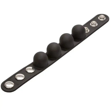 Colt Stretchy Black Weighted Ball Stretcher Cock Ring - Peaches and Screams