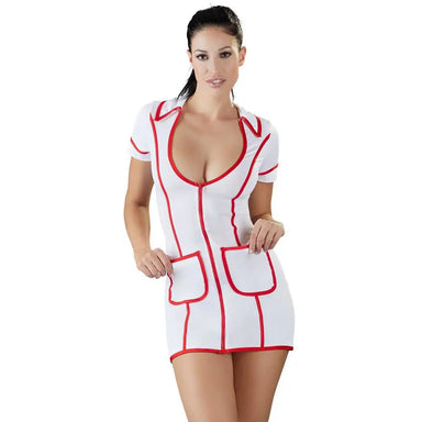 Cottelli Costumes White And Red Nurses Dress With Zip - Small Peaches Screams