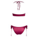 Cottelli Wet Look Red Tie Up Bra And Briefs Set - Peaches and Screams