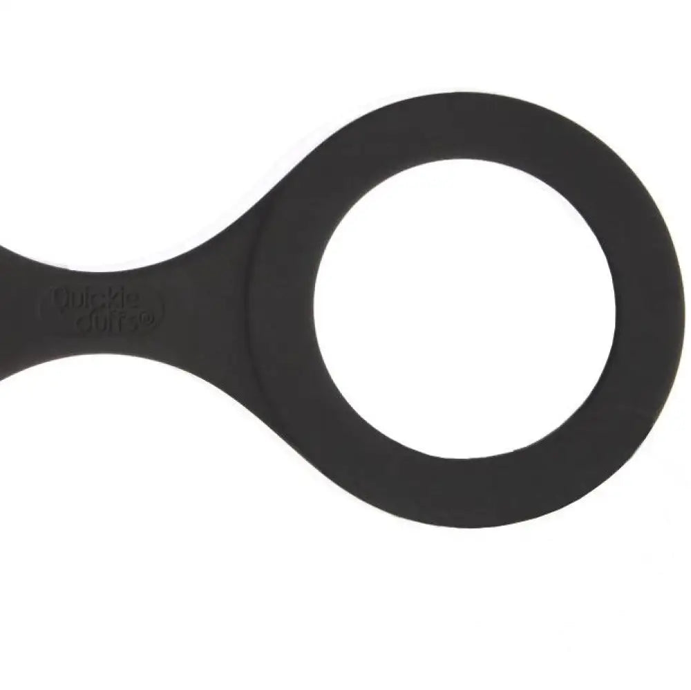 Creative conceptions black silicone quickie large handcuffs - peaches and screams