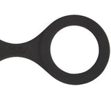 Creative conceptions black silicone quickie large handcuffs - peaches and screams